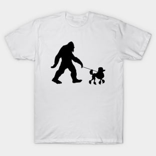 Bigfoot Walking his Poodle T-Shirt